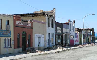 Front Street after the Earthquake, Wells Nevada