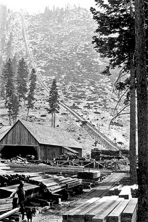 The great Incline, north shore Lake Tahoe about 1880