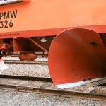Union Pacific flanger’s two plow blades