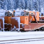 Union Pacific spreaders at Truckee