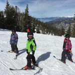 trio of young skiers at Heavenly Valley