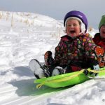 kids sledding