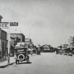 Fremont Street with Railroad Station on Main Street ca 1915