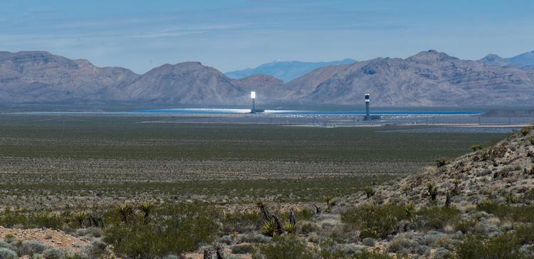 The solar power station at Primm, Nevada, near the California state line