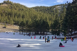 Sledding at Spooner Summit