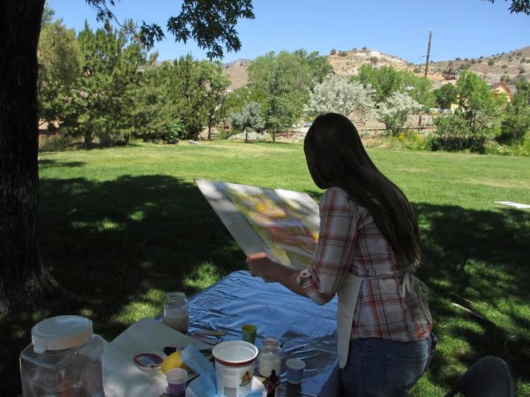 Painting in the park in Silver City