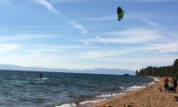 brave soul kitesurfing in october, nevada beach 2
