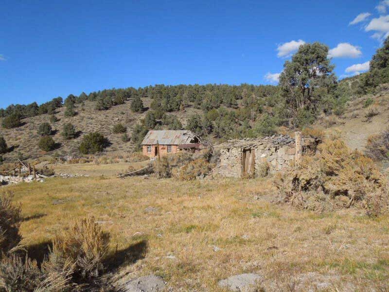 Brick house on a Nevada dirt road
