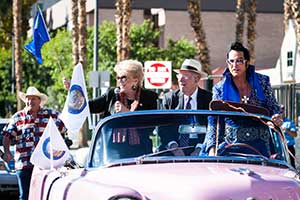 Mayor Goodman and consorts, 2014 Las Vegas Nevada Day Parade