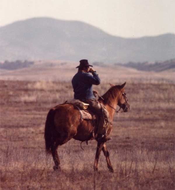 Joe Brown on horseback.