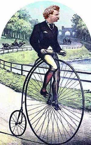 Mark Twain Rides a Bicycle
