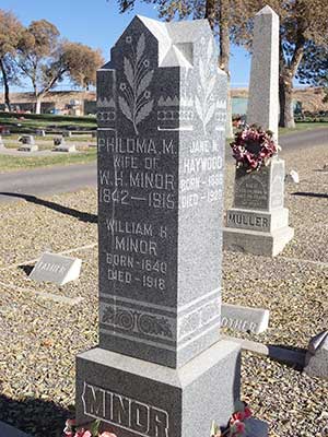 Nevada Jane Haywood's tombstone at Winnemucca