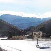 Highway 342 closed in Gold Hill Nevada