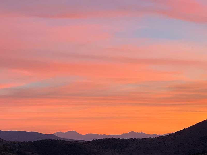 Sunset over the Sierra