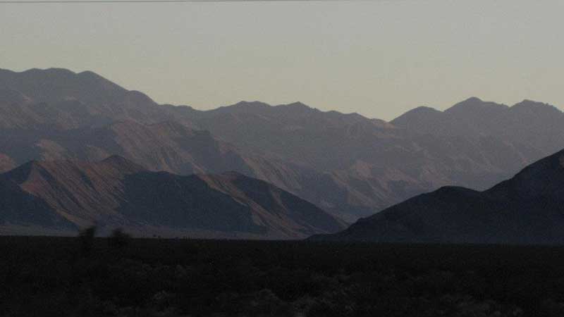 Before dawn south of Beatty on US 95