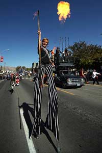 Nevada Day Parade Carson City, women on stilts