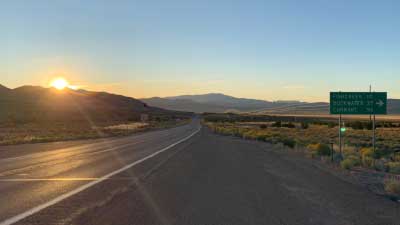 Sunrise on US 50