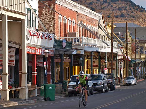 Competitor in Silver State 508 rides through Virginia City